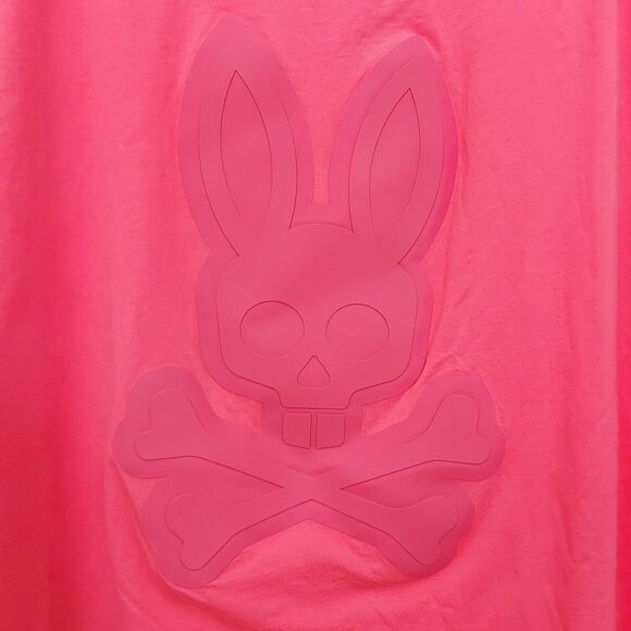 Phycho Bunny Damon Graphic Print Tee Mens 3XL Grapefruit Short Sleeve Cotton - Picture 2 of 11